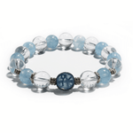 Ocean Serenity – Blue Chalcedony & Quartz crystal Bracelet - ASTROSOUL