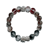 Prosperity Guardian Bracelet – Rutilated Quartz, Garnet & Pixiu - ASTROSOUL