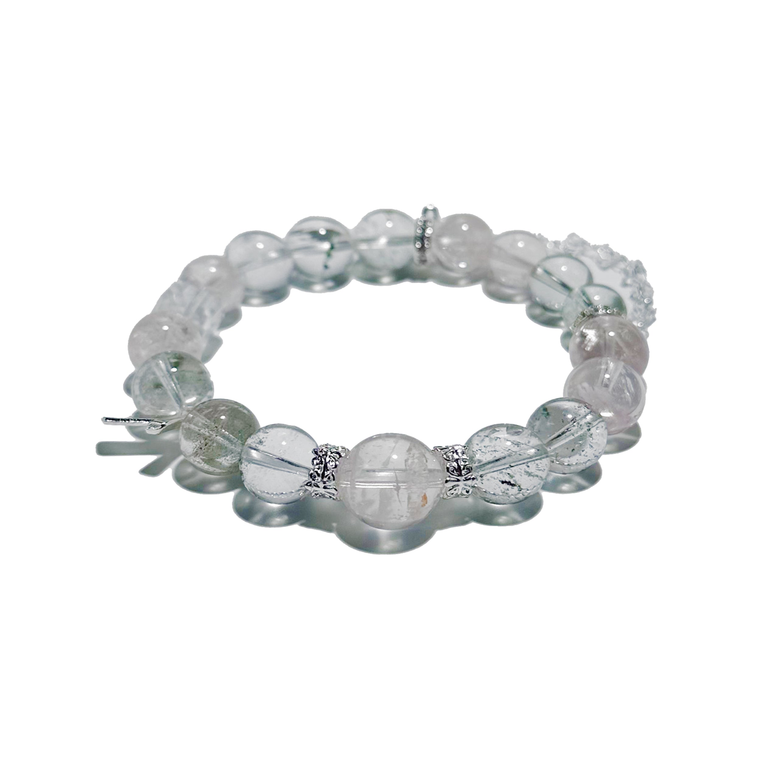 Pure Light – Clear Quartz & White Phantom Bracelet - ASTROSOUL