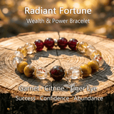 Radiant Fortune Bracelet – Garnet, Citrine & Tiger Eye - ASTROSOUL