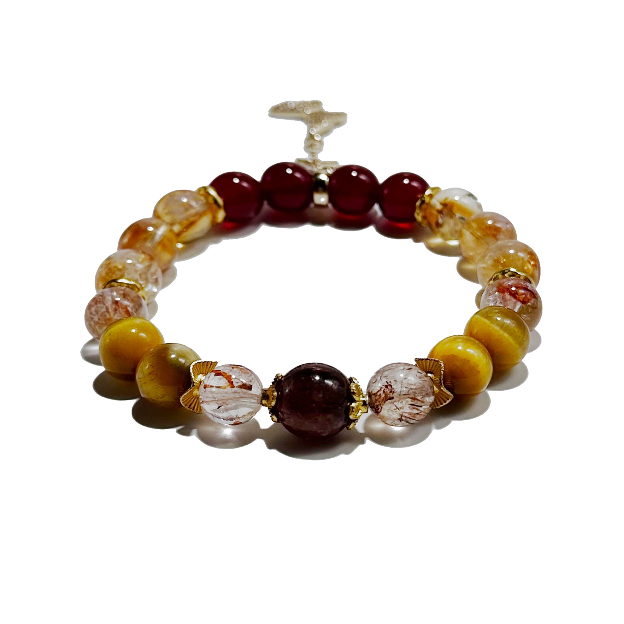 Radiant Fortune Bracelet – Garnet, Citrine & Tiger Eye - ASTROSOUL