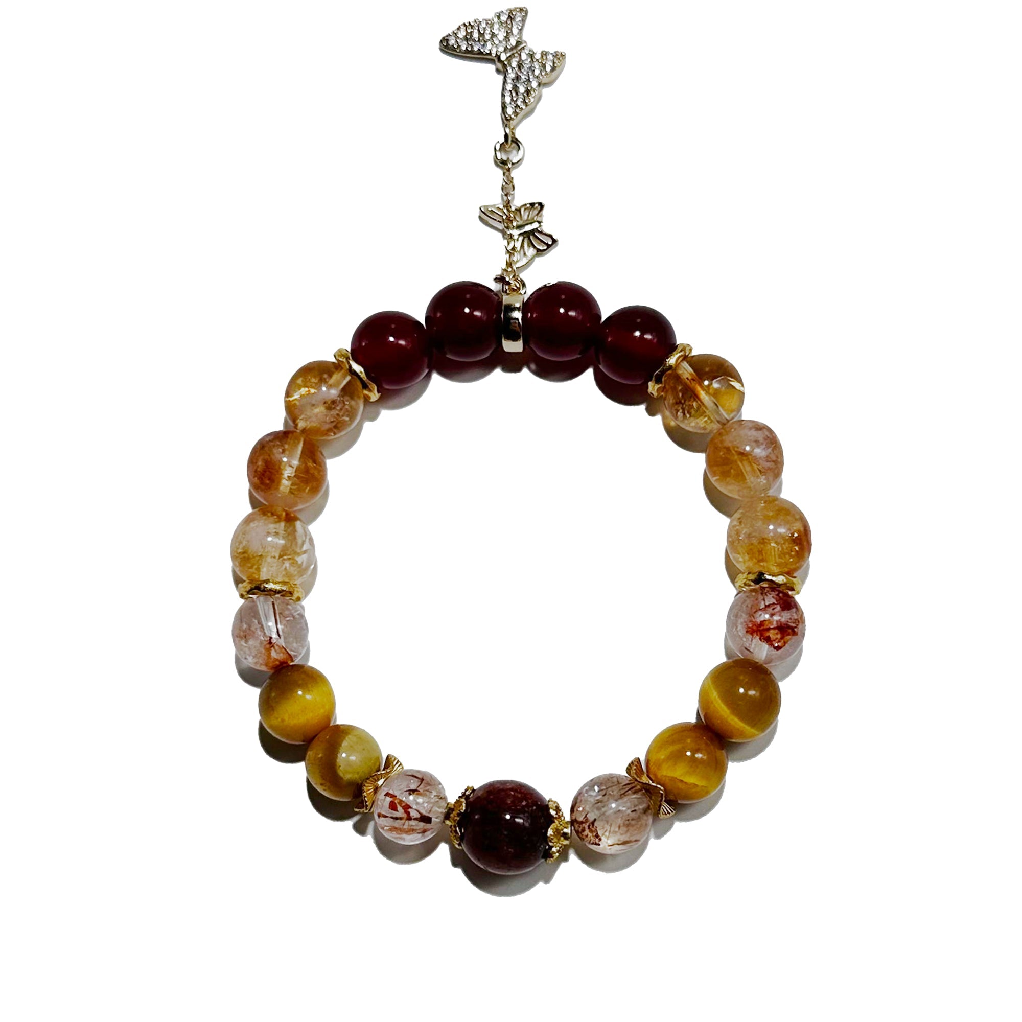 Radiant Fortune Bracelet – Garnet, Citrine & Tiger Eye - ASTROSOUL