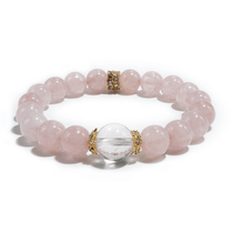 Rose Glow Bracelet – Rose Quartz & Clear Quartz - ASTROSOUL