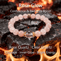 Rose Glow Bracelet – Rose Quartz & Clear Quartz - ASTROSOUL