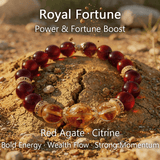 Royal Fortune Bracelet – Red Agate & Citrine - ASTROSOUL