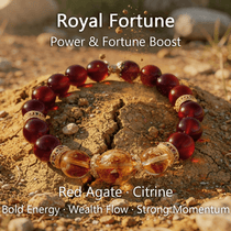 Royal Fortune Bracelet – Red Agate & Citrine - ASTROSOUL