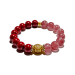 Royal Harmony Bracelet – Strawberry Quartz & Deep Red Agate - ASTROSOUL