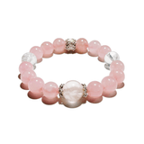 Royal Love & Clarity Bracelet – Rose Quartz, Azeztulite & White Phantom Quartz - ASTROSOUL