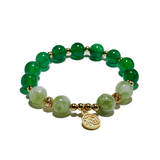 Royal Prosperity Bracelet – Green Agate & Xiuyu Jade - ASTROSOUL