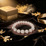 Royal Serenity Bracelet – White Agate, Azeztulite & Blue Moonstone - ASTROSOUL
