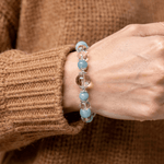 Sky Whisper – Aquamarine & Clear Quartz crystal Bracelet - ASTROSOUL