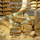 Spring Serenity – Green Jade & Fluorite crystal Bracelet - ASTROSOUL