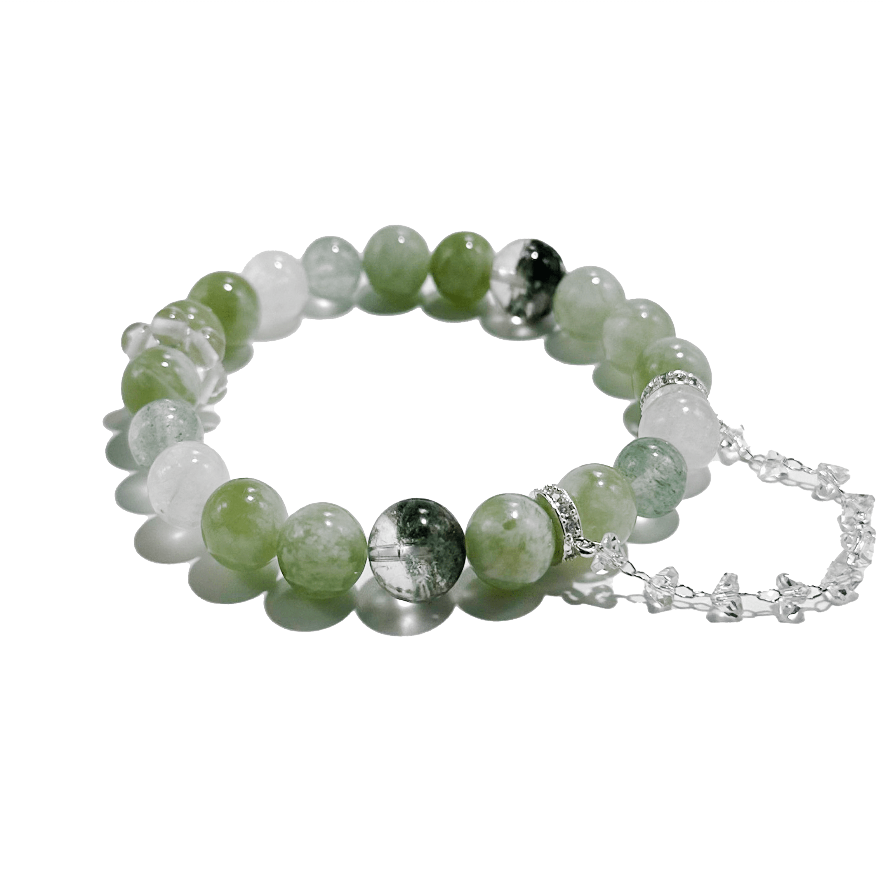 Spring Serenity – Green Jade & Fluorite crystal Bracelet - ASTROSOUL