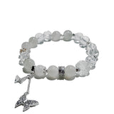 Starlight Dance – White Moonstone & Clear Quartz Bracelet - ASTROSOUL