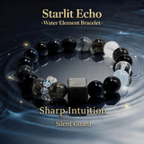 Starlit Echo – Labradorite, Obsidian & Aquamarine Bracelet - ASTROSOUL