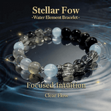 Stellar Flow – Black Rutilated Quartz, Labradorite & Aquamarine Bracelet - ASTROSOUL