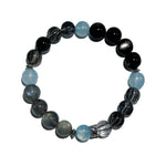 Stellar Flow – Black Rutilated Quartz, Labradorite & Aquamarine Bracelet - ASTROSOUL